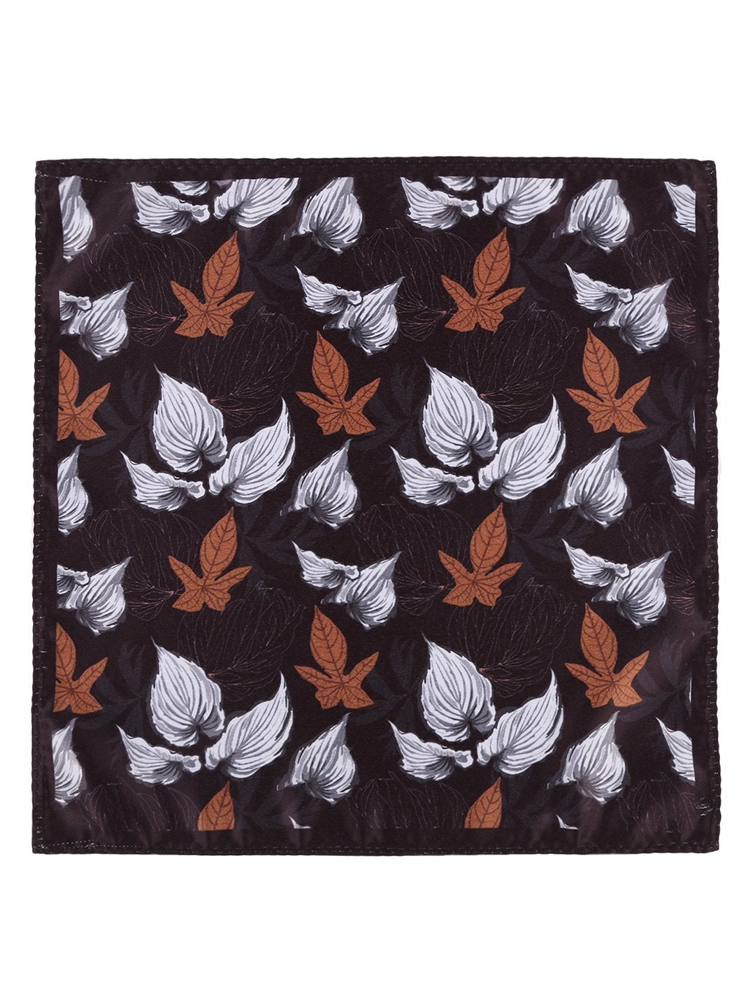 Black Base Printed Necktie & Pocket Square Set - TOSSIDO