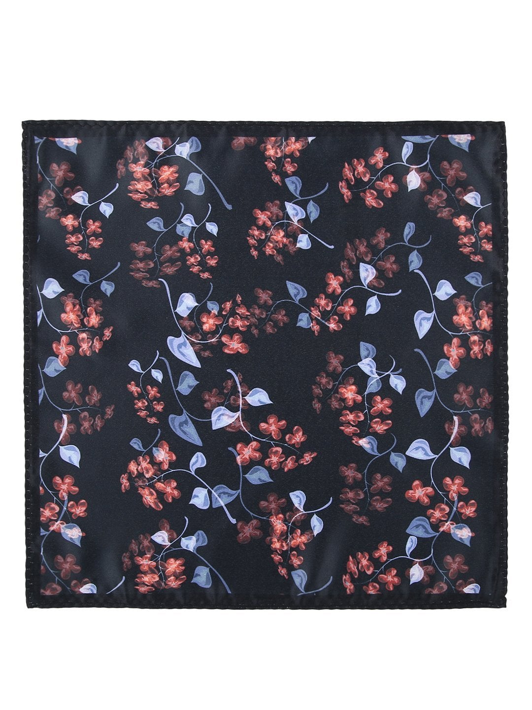 Blue Base Printed Necktie & Pocket Square Set - TOSSIDO